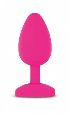 Анальная пробка с вибрацией Fun Toys Gplug Bioskin розовая 10,5 см