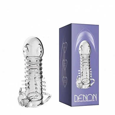 Насадка на пенис с вибропулей Denon прозрачная 14 см — купить в секс-шопе LoveDoctor