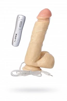 Вибратор с ротатором телесный RealStick #501 19 см — купить в секс-шопе LoveDoctor