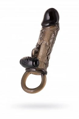 Насадка на пенис Toyfa XLover с вибрацией черная 14,5 см — купить в секс-шопе LoveDoctor