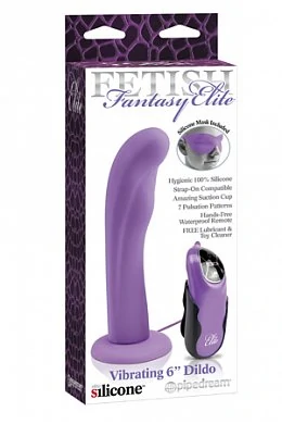 Насадка для страпона Fetish Fantasy Elite 6" с вибрацией фиолетовая — купить в секс-шопе LoveDoctor