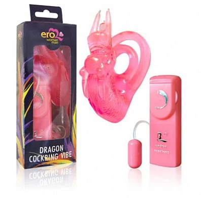 Кольцо эрекционное двойное с вибрацией Dragon cockring vibe — купить в секс-шопе LoveDoctor