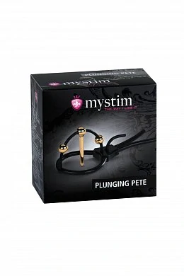 Электросбруя Mystim Plunging Pete силикон черный 14 см — фото 2