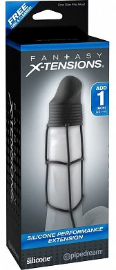 Насадка Fantasy X-tensions Silicone Performance Extension черная — купить в секс-шопе LoveDoctor