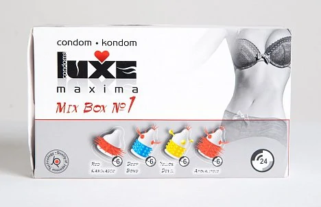 Luxe MIX BOX №1 блок 4 вида  1/23 УПАК — купить в секс-шопе LoveDoctor