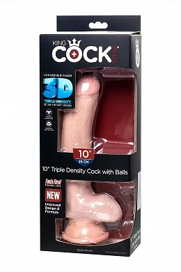 Фаллоимитатор Pipedream King Cock с мошонкой телесный 26,7 см — фото 10