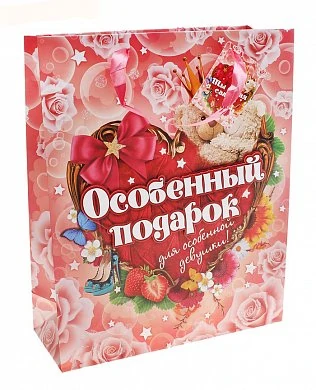 Подарочный пакет "Особенный подарок" 18*22,5 см — купить в секс-шопе LoveDoctor