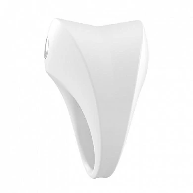 Эрекционное кольцо закругленное белое OVO 10 — фото 3