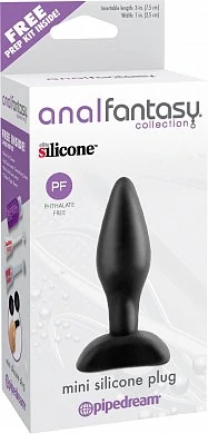 Минивтулка анальная Mini Silicone Plug черная — купить в секс-шопе LoveDoctor