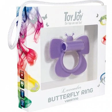 Виброкольцо на пенис в виде бабочки Butterfly Ring Lavender — купить в секс-шопе LoveDoctor