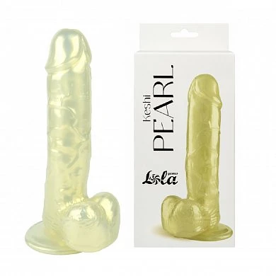 Фаллоимитатор на присоске Keshi Pearl перламутр золотистый 19 см — купить в секс-шопе LoveDoctor