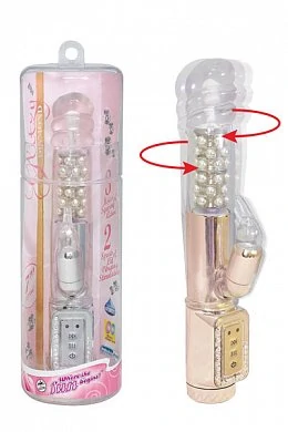 Вибратор гелевый. Размер: длина 17,8 см, диаметр 3-4 см. Цвет: прозрачн. /зол. 