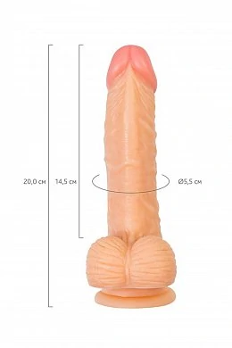 Фаллоимитатор RealStick Nude Cree телесный 20 см — фото 2