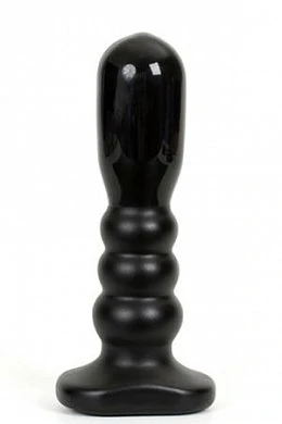 Большая анальная пробка черного цвета из материала TPR (термопластичная резина) 