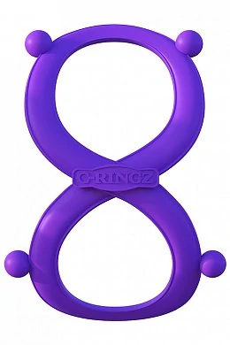 Эрекционное кольцо Infinity Ring на пенис и мошонку фиолетовое — фото 3