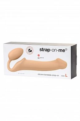 Безремневой нереалистичный страпон Strap-on-me L силикон телесный 25 см — фото 8