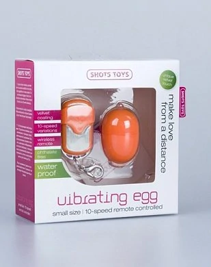 Виброяйцо 10 Speed Remote Vibrating Egg Small оранжевое — фото 3
