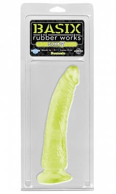 Фаллоимитатор на присоске Basix Slim 7 Glow In The Dark 20,3 см — купить в секс-шопе LoveDoctor