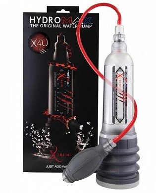 Гидронасос для увеличения члена Bathmat Hydromax Xtreme X40 Crystal Clear 35 см — фото 2