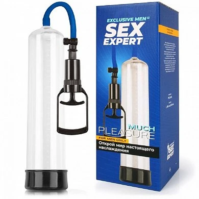 Вакуумная помпа SexExpert черная 28 см — купить в секс-шопе LoveDoctor