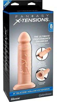 Фаллоимитатор поясной полый 20 см. Silicone Hollow Extension телесный — купить в секс-шопе LoveDoctor