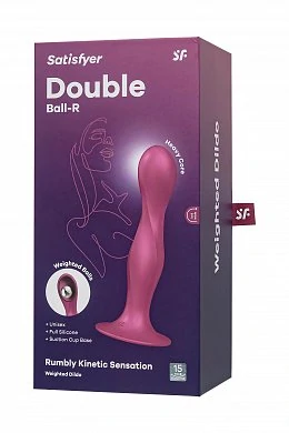 Фаллоимитатор Satisfyer Double Ball-R красный 16,5 см — фото 8