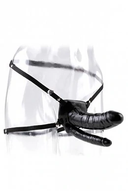 Фалопротез с креплением Vibrating Dual Penetrator черный 14 см — фото 4