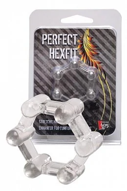 Кольцо прозрач.3,5 см Perfect HexFit Clear — купить в секс-шопе LoveDoctor