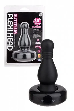 Вибровтулка черного цвета. Имеет 10 функций вибрации. Размер: длина 8,9 см.