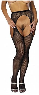 L/XL-Колготки черные сетка — купить в секс-шопе LoveDoctor