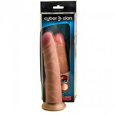 Реалистичный фаллос на присоске Cyber Skin 19,5 см — купить в секс-шопе LoveDoctor