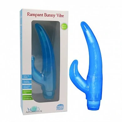 Вибратор Rampant Bunny Vibe голубой 18,2 см — купить в секс-шопе LoveDoctor
