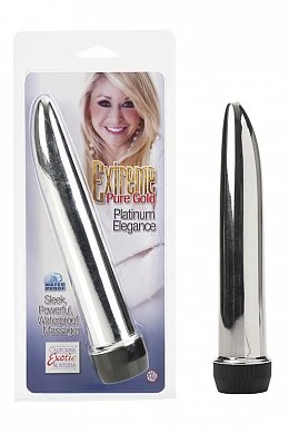 Вибромассажер Extreme Pure Gold™ Platinum Elegance серебрянный 17 см — купить в секс-шопе LoveDoctor