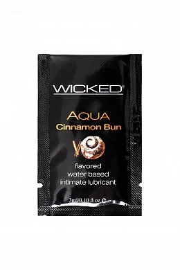 Лубрикант Wicked Aqua со вкусом булочки с корицей 3 мл — фото 2