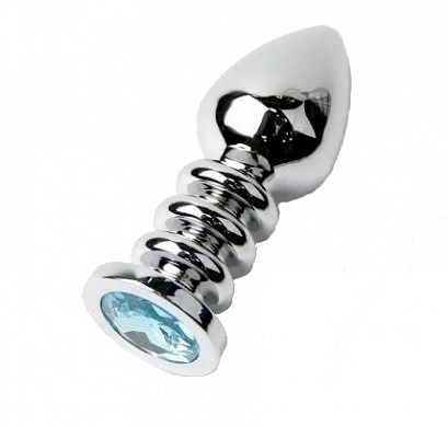 Анальная пробка Jewelery Butt Plug Silver Medium изумруд — купить в секс-шопе LoveDoctor