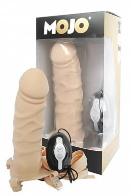 Вибратор поясной 18 см Mojo Throttle - Flesh — купить в секс-шопе LoveDoctor