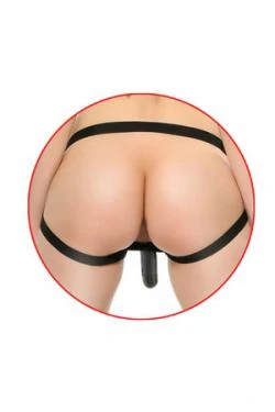 Фалоиммитатор с креплением STRAP ON женский черный 12,5 см — фото 3