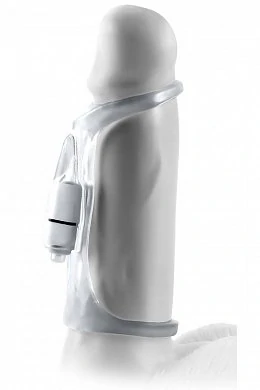 Вибронасадка Vibrosling FX VIBRATING COCK SLING прозрачная 14 см — фото 3