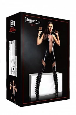 Комбинезон с открытой грудью Ilse Demoniq черный S/M — купить в секс-шопе LoveDoctor