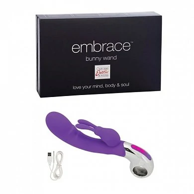 Вибратор Embrace Bunny Wand - Purple фиолетовый — купить в секс-шопе LoveDoctor