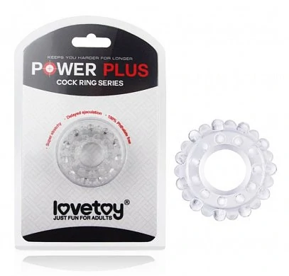 Эрекционное кольцо Lovetoy с шариками прозрачное 4 см — купить в секс-шопе LoveDoctor