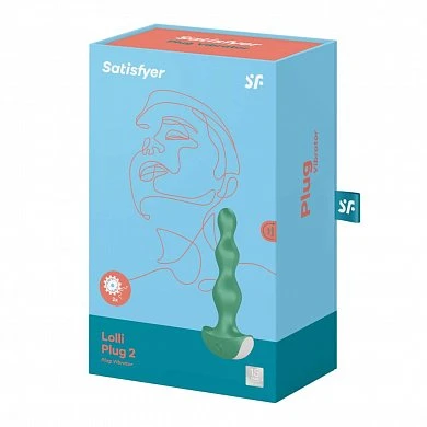 Виброелочка Satisfyer Lolli Plug-2 зеленая 14 см — купить в секс-шопе LoveDoctor