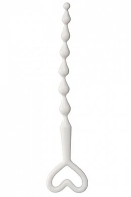 Шарики-цепочка белого цвета. Материал: ПВХ. Размер: длина 32 см.