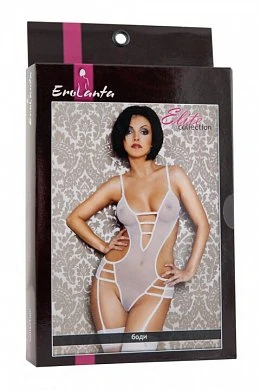 Боди с пажами белое S/M — фото 3