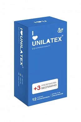 Презервативы Unilatex Natural Plain классические № 15 шт — купить в секс-шопе LoveDoctor