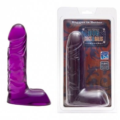 Фаллоимитатор Big Cock & Balls Amethyst — купить в секс-шопе LoveDoctor