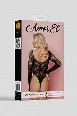 Боди ажурный Amor El черный S/L — фото 4