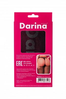 Колготки с вырезами на ягодицах черные OS — фото 6