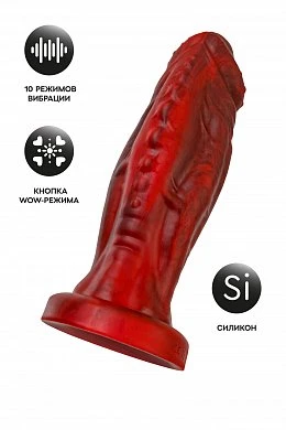Вибратор Black&Red Monster Saur красный 21,7 см — купить в секс-шопе LoveDoctor