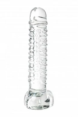 Нереалистичный фаллоимитатор Sexus Glass прозрачный 20 см — фото 5